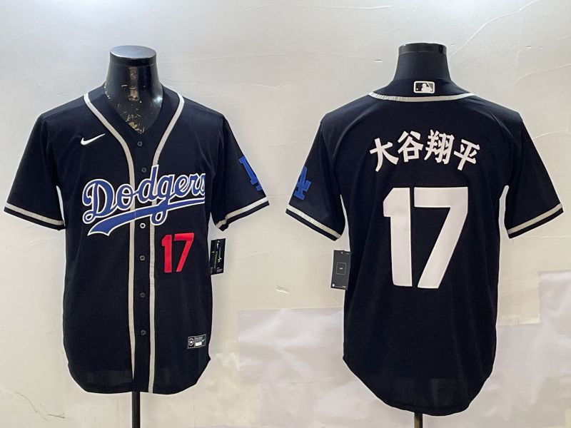 Men Los Angeles Dodgers 17 Ohtani Black Fashion Game 2025 Nike MLB Jersey style 3019